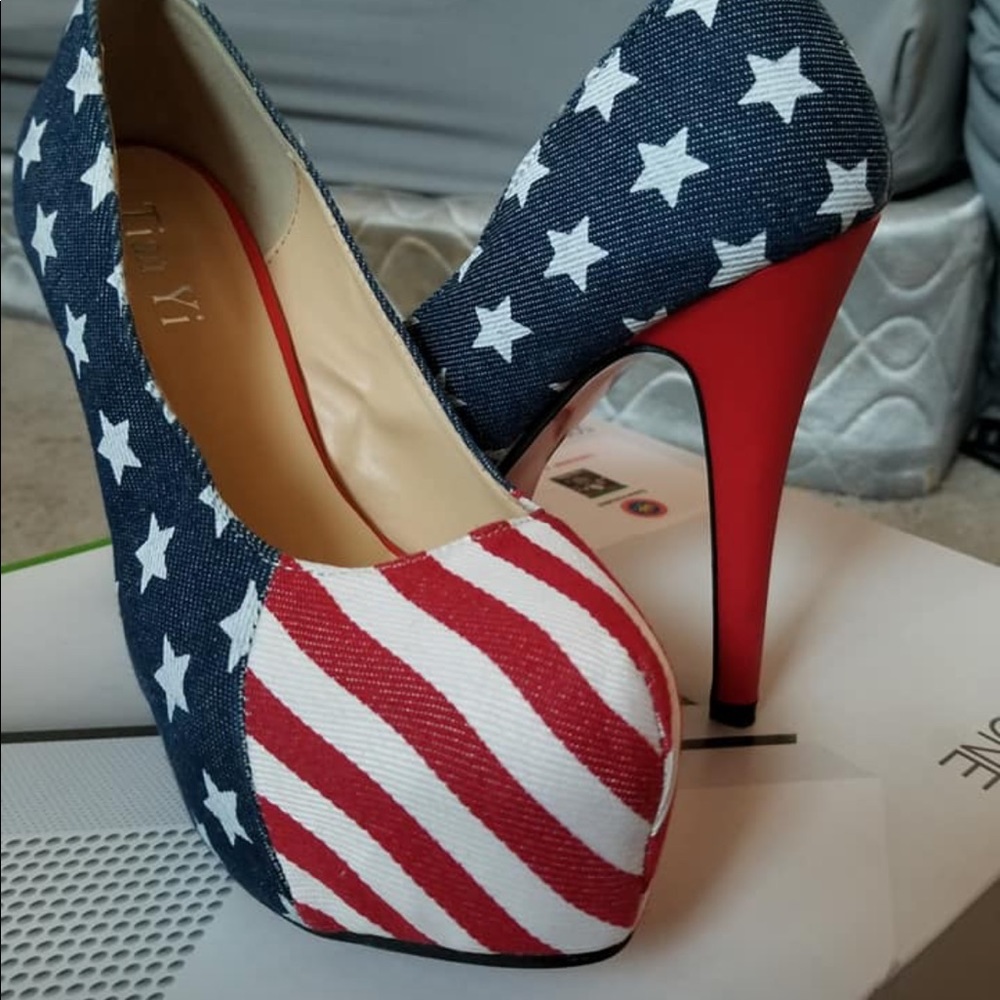 American flag heels